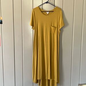 LuLaRoe Mustard High Low Dress